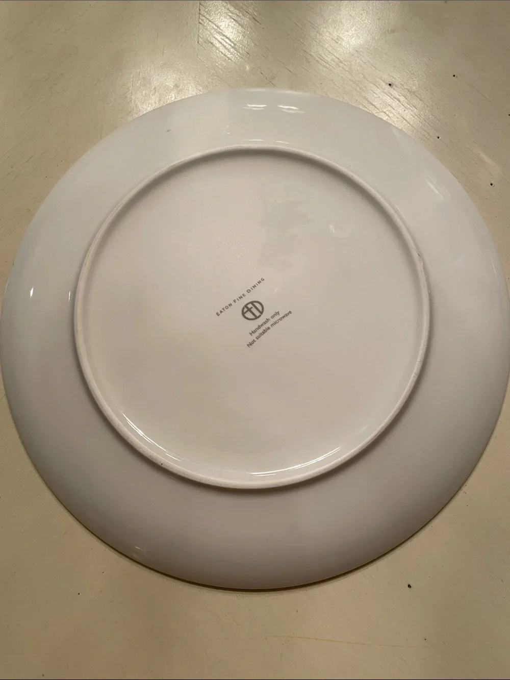Porcelain Skull & Rose Dinner Plate in White and Black with Gold Rim